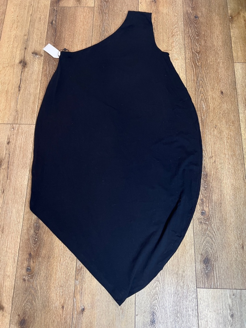 Nwt Universal Standard Geneva Blk Asymmetric Cotton One Shoulder Dress L/22-24 — image 4 of 8